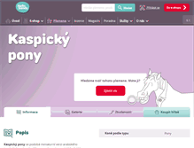 Tablet Screenshot of kaspicky-pony.konicci.cz