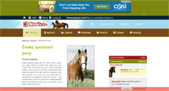 Desktop Screenshot of cesky-sportovni-pony.konicci.cz