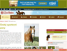 Tablet Screenshot of cesky-sportovni-pony.konicci.cz
